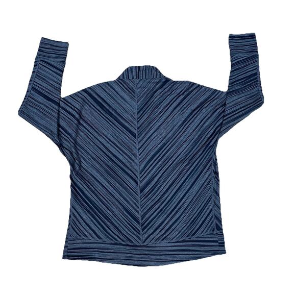 Prana Gray/Blue Stripe Paradiso Open Wrap Cardigan Cocoon Women's Size X-Large - Picture 5 of 10